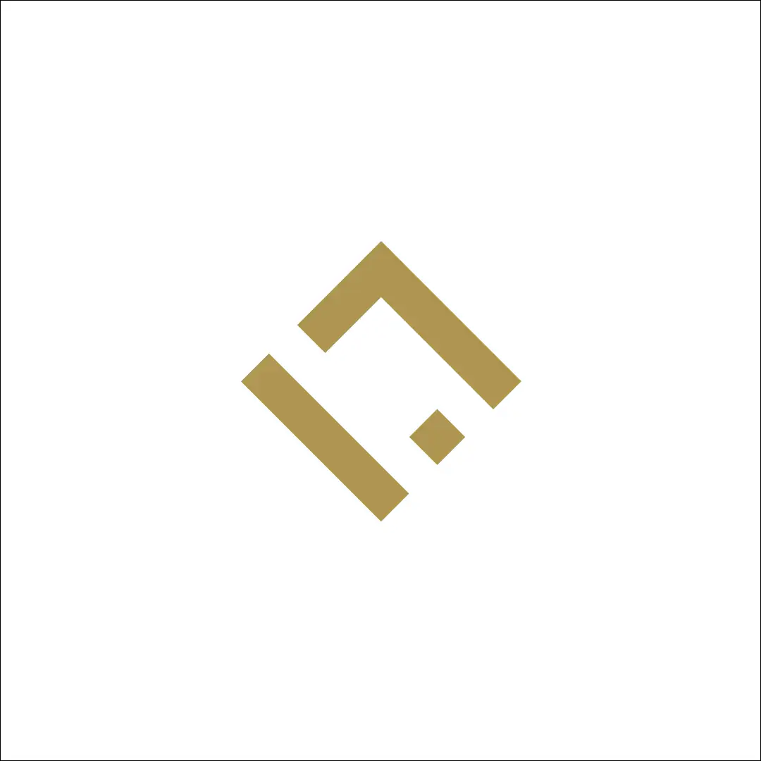 logo iconografico di luxuryilab oro su fondo bianco