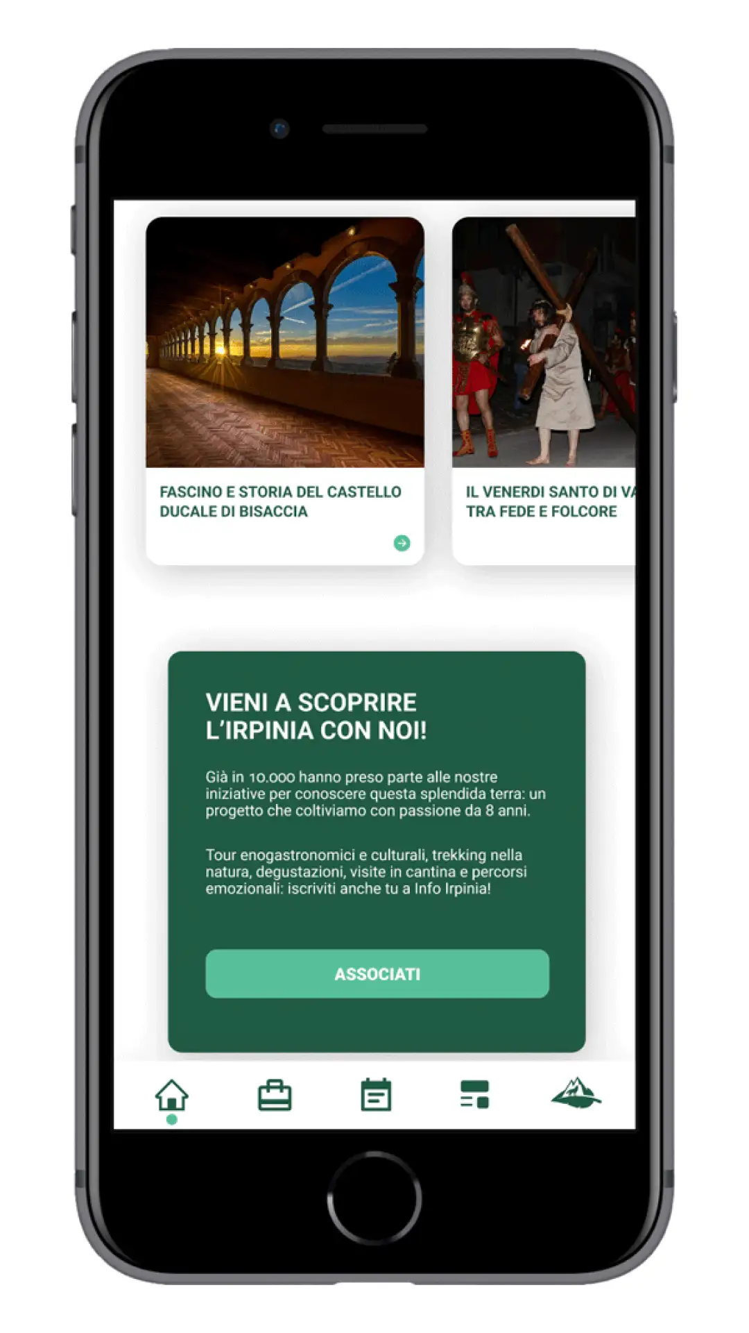 schermata home app infoirpinia