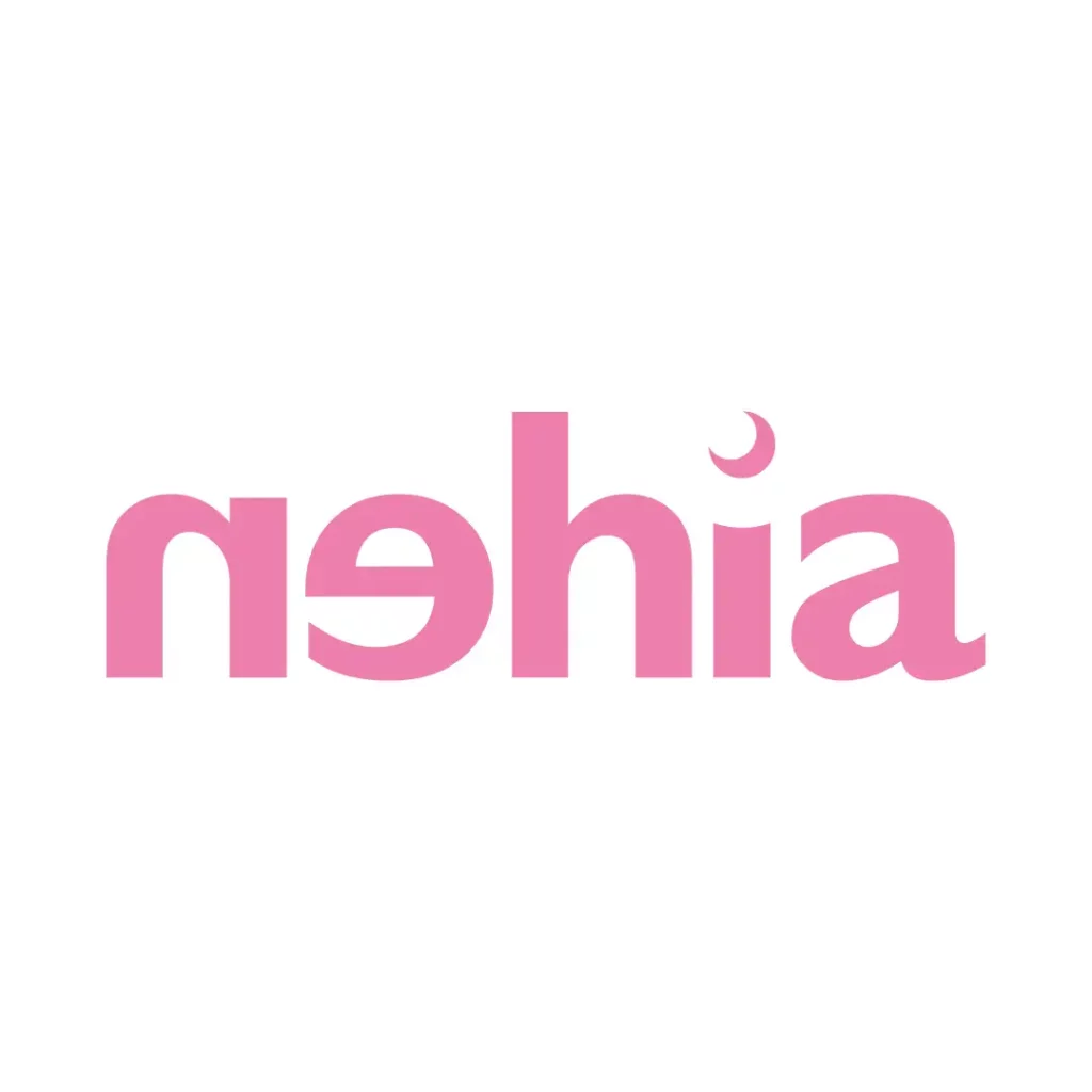 logo del brand nehia in colore fucsia